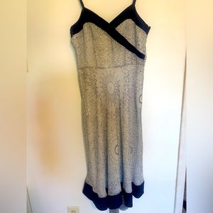 Antonio Melani navy and white summer dress size 8